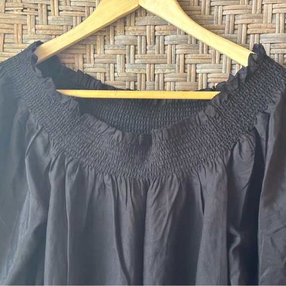 7 For All Mankind Silk Blouse - Black - Size XS - Off Shoulder - Picture 3 of 8